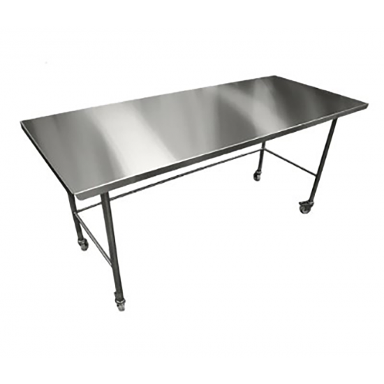 HYGIENOX Mobile Electropolished Table with Rear Rail