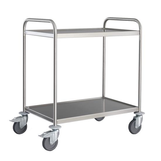 2 Tier Stainless Steel Trolley