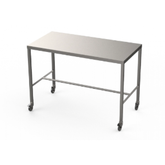 Stainless steel table with diamond centre tie bar