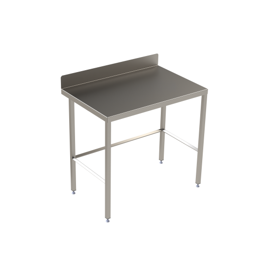 Stainless steel table with diamond rear tie bar